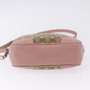GUCCI GG Canvas Shoulder Bag Beige Gold 449413 Auth mr2883-8