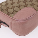 GUCCI GG Canvas Shoulder Bag Beige Gold 449413 Auth mr2883-15