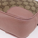 GUCCI GG Canvas Shoulder Bag Beige Gold 449413 Auth mr2883-16
