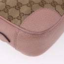 GUCCI GG Canvas Shoulder Bag Beige Gold 449413 Auth mr2883-17