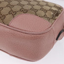 GUCCI GG Canvas Shoulder Bag Beige Gold 449413 Auth mr2883-18