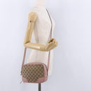 GUCCI GG Canvas Shoulder Bag Beige Gold 449413 Auth mr2883-26