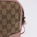 GUCCI GG Canvas Shoulder Bag Beige Gold 449413 Auth mr2883-4