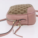 GUCCI GG Canvas Shoulder Bag Beige Gold 449413 Auth mr2883-7