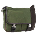 PRADA Shoulder Bag Nylon Khaki Silver Auth mr2884-1