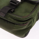 PRADA Shoulder Bag Nylon Khaki Silver Auth mr2884-21