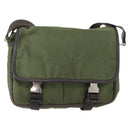 PRADA Shoulder Bag Nylon Khaki Silver Auth mr2884-13