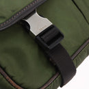 PRADA Shoulder Bag Nylon Khaki Silver Auth mr2884-25