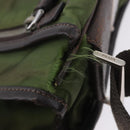 PRADA Shoulder Bag Nylon Khaki Silver Auth mr2884-28