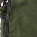PRADA Shoulder Bag Nylon Khaki Silver Auth mr2884-2