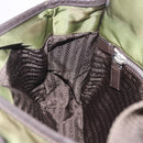 PRADA Shoulder Bag Nylon Khaki Silver Auth mr2884-32