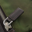 PRADA Shoulder Bag Nylon Khaki Silver Auth mr2884-36