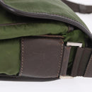 PRADA Shoulder Bag Nylon Khaki Silver Auth mr2884-14