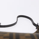 FENDI Zucca Canvas Hand Bag Black Brown Auth mr2886A-14