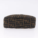FENDI Zucca Canvas Hand Bag Black Brown Auth mr2886A-7