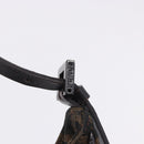 FENDI Zucca Canvas Hand Bag Black Brown Auth mr2886A-19