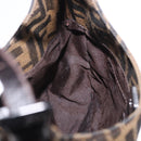 FENDI Zucca Canvas Hand Bag Black Brown Auth mr2886A-21
