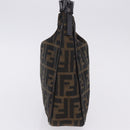 FENDI Zucca Canvas Hand Bag Black Brown Auth mr2886A-5
