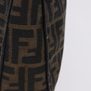 FENDI Zucca Canvas Hand Bag Black Brown Auth mr2886A-6