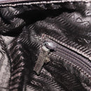 PRADA Shoulder Bag Nylon Khaki Silver Auth mr2887-28