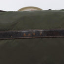 PRADA Shoulder Bag Nylon Khaki Silver Auth mr2887-4