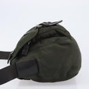 PRADA Shoulder Bag Nylon Khaki Silver Auth mr2887-6