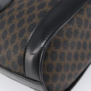 CELINE Macadam Canvas Hand Bag PVC Leather Black Gold Auth mr2888A-13
