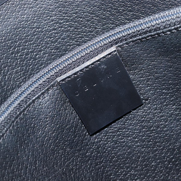 CELINE Macadam Canvas Hand Bag PVC Leather Black Gold Auth mr2888A