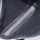 CELINE Macadam Canvas Hand Bag PVC Leather Black Gold Auth mr2888A-16