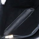 CELINE Macadam Canvas Hand Bag PVC Leather Black Gold Auth mr2888A-21