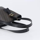 CELINE Macadam Canvas Hand Bag PVC Leather Black Gold Auth mr2888A-7