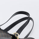 CELINE Macadam Canvas Hand Bag PVC Leather Black Gold Auth mr2888A-8