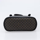 CELINE Macadam Canvas Hand Bag PVC Leather Black Gold Auth mr2888A-9