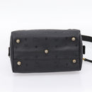 MCM Logogram Vicetos Hand Bag PVC 2way Black Gold Auth mr2890-11