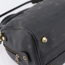 MCM Logogram Vicetos Hand Bag PVC 2way Black Gold Auth mr2890-13