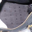 MCM Logogram Vicetos Hand Bag PVC 2way Black Gold Auth mr2890-18