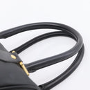 MCM Logogram Vicetos Hand Bag PVC 2way Black Gold Auth mr2890-8