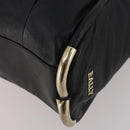 BALLY Hand Bag Leather 2way Black Gold Auth mr2891-12
