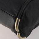 BALLY Hand Bag Leather 2way Black Gold Auth mr2891-14