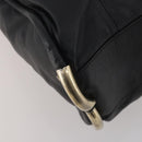 BALLY Hand Bag Leather 2way Black Gold Auth mr2891-15