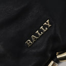BALLY Hand Bag Leather 2way Black Gold Auth mr2891-16