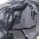 BALLY Hand Bag Leather 2way Black Gold Auth mr2891-18