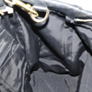 BALLY Hand Bag Leather 2way Black Gold Auth mr2891-19
