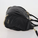 BALLY Hand Bag Leather 2way Black Gold Auth mr2891-4