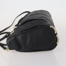 BALLY Hand Bag Leather 2way Black Gold Auth mr2891-5