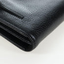 Chrome Hearts Wave Wallet Leather Black Auth mr2894SM-10