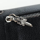 Chrome Hearts Wave Wallet Leather Black Auth mr2894SM-14