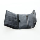 Chrome Hearts Wave Wallet Leather Black Auth mr2894SM-18
