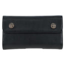 Chrome Hearts Wave Wallet Leather Black Auth mr2894SM-2