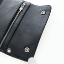 Chrome Hearts Wave Wallet Leather Black Auth mr2894SM-21
